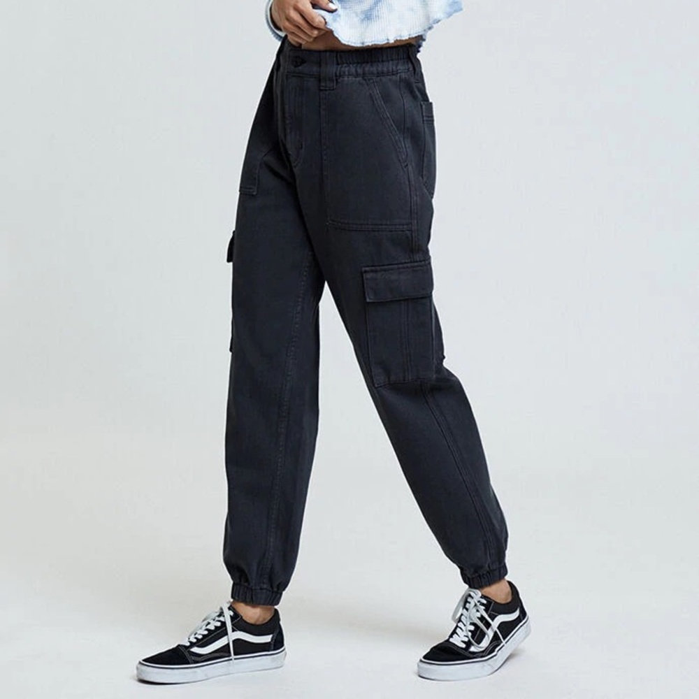Pacsun Almost Black Cargo Joggers
